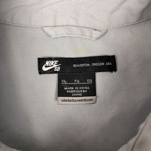 Nike SB Vista Long Sleeve Woven Blue Zip Up Shirt Jacket Shacket Denim Pockets - Picture 4 of 7